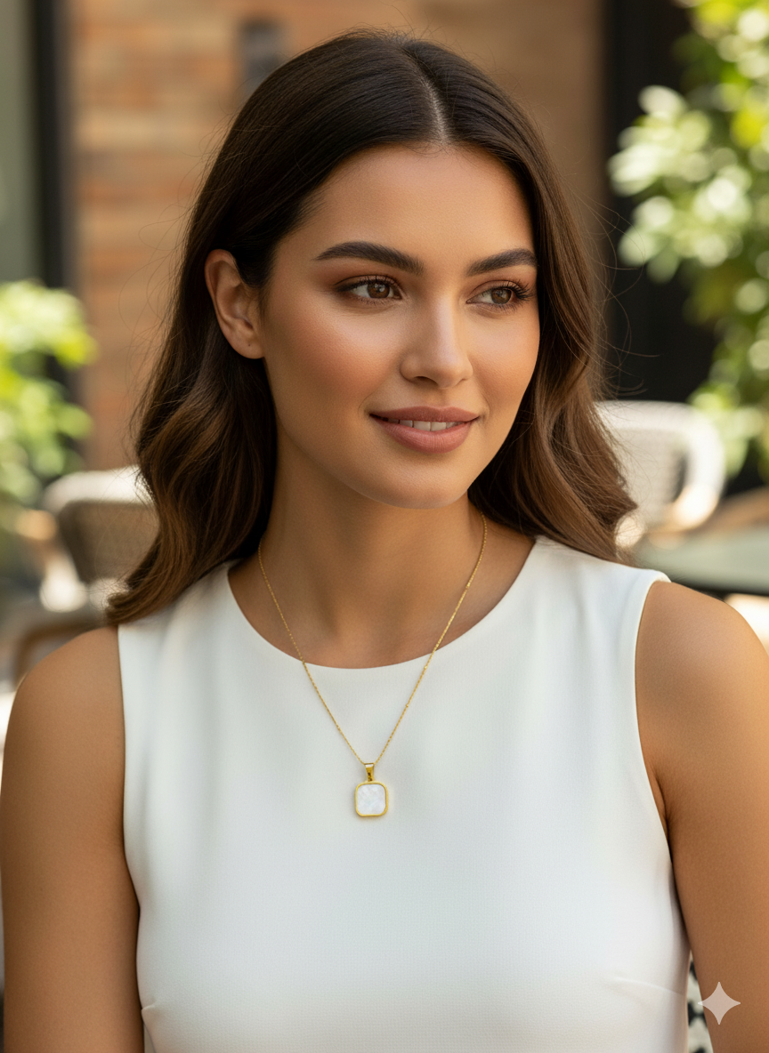 white clover pendant